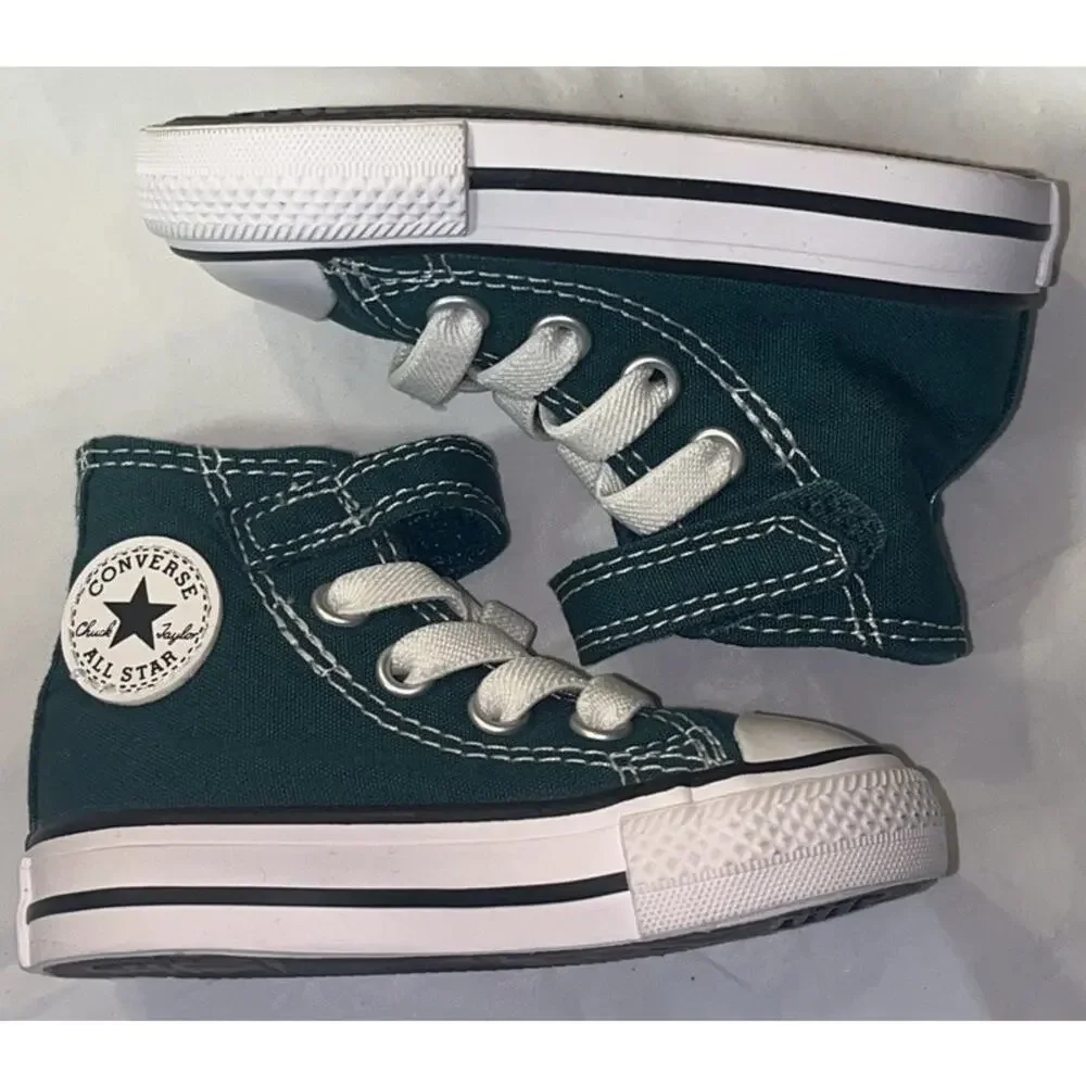 Converse CTAS 1V High Top Sneaker Infant Size 3 - Green - A06134F - Excellent